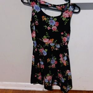 A colorful  flower  dress
